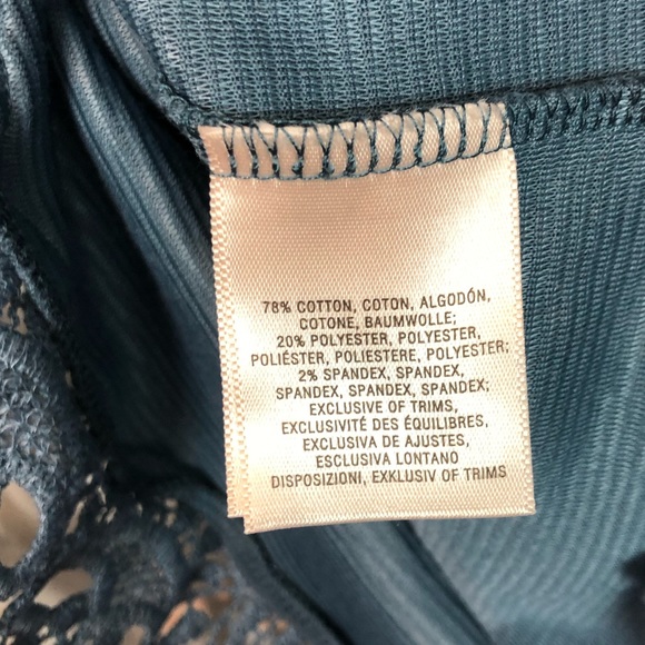 Saturday Sunday Ribbed Lace Trim Top XS - Picture 6 of 6